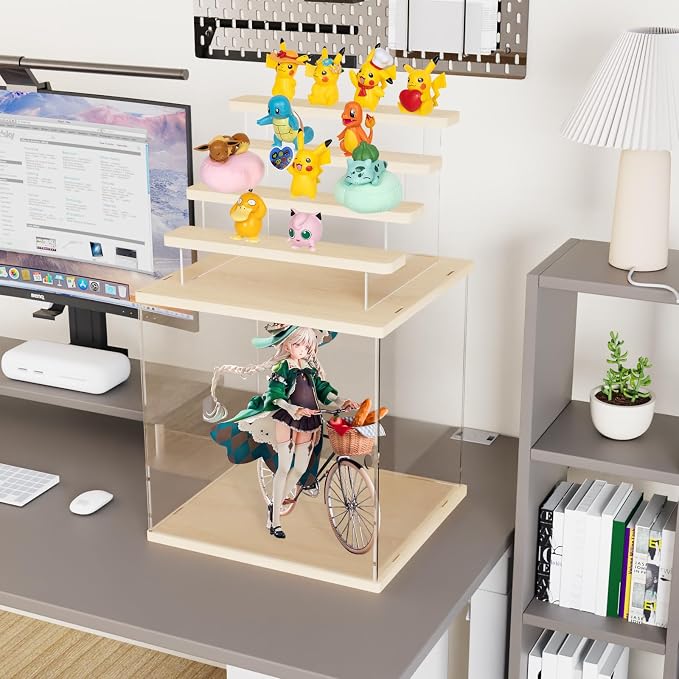 Choowin 5 Tier Clear Acrylic Lighted Display Case - Image 4