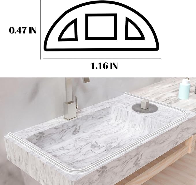 67" Shower Threshold Water Dam, Self-Adhesive Shower Barrier and Kitchen Water - Image 3