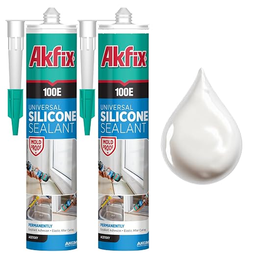 Akfix 100E RTV White Silicone Caulk by Akfix