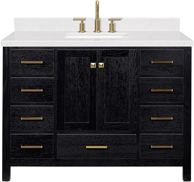 ARIEL Cambridge 48 Inch Single Rectangle Sink Bathroom Vanity - Image 11
