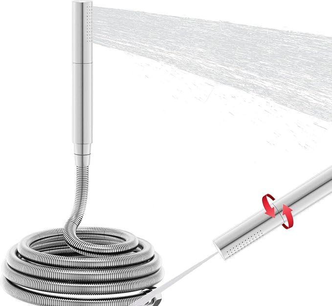 AYIVG Chrome Finish Round Brass 2 In 1 Function High Pressure Handheld Shower by ToMakeYourBathroomExtraord