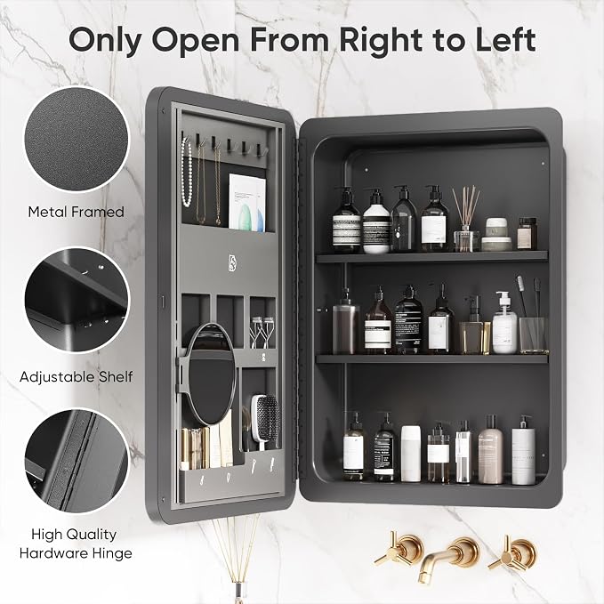 Rresyet 18×26 Bathroom Mirror Cabinet - Image 4