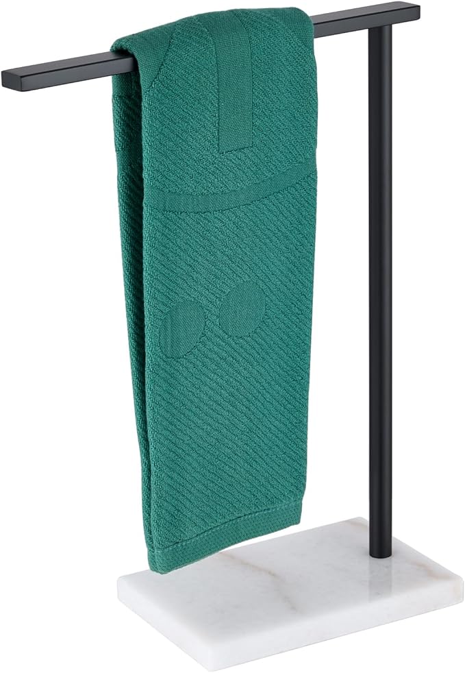 Black Towel Racks Stand 1-Tier Hand Towel Holder by AONEON