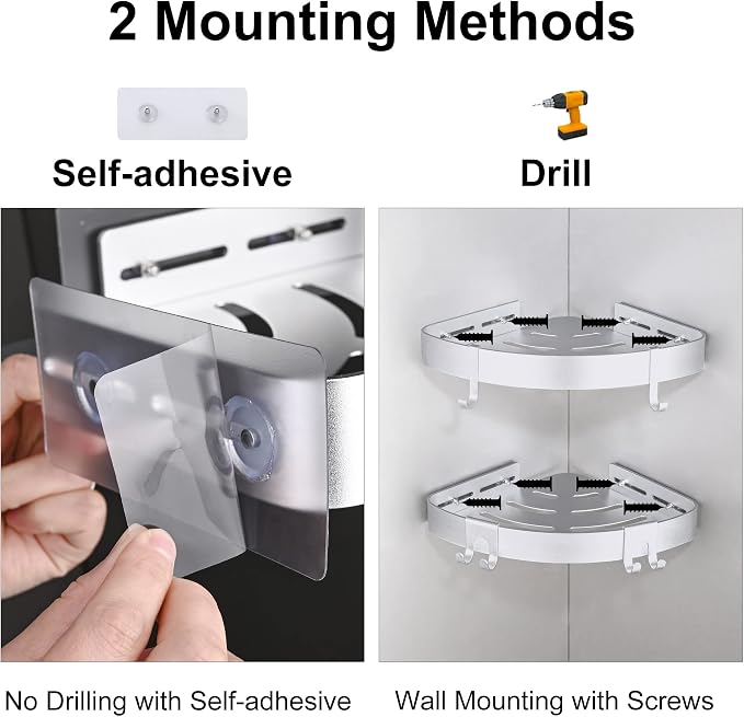 Adhesive Corner Shower Caddy - Image 4