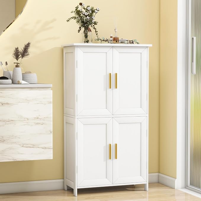 Bathroom Storage Floor Cabinet Freestanding Organizer by Unknown