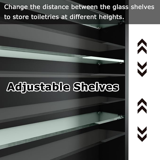 FKWin Black Bathroom Storage Cabinet - Image 5