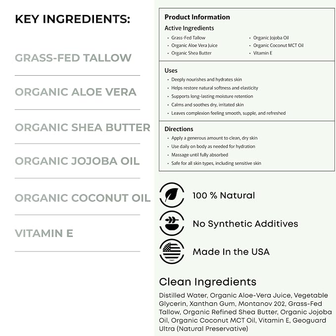Daily Moisturizing Lotion – Tallow Body Lotion - Image 8