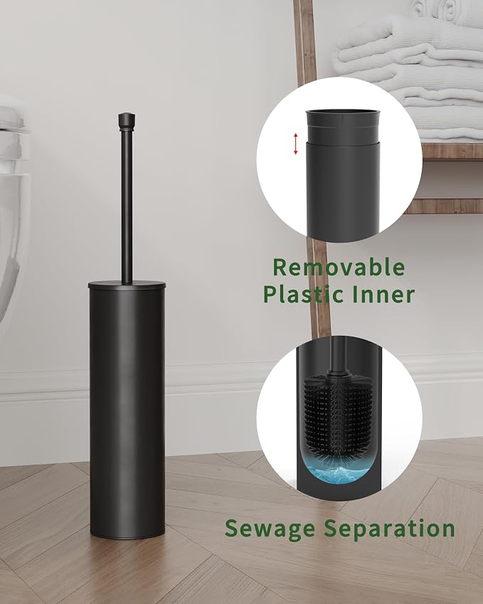 Toilet Brush and Holder Set, Toilet Bowl Brush - Image 6