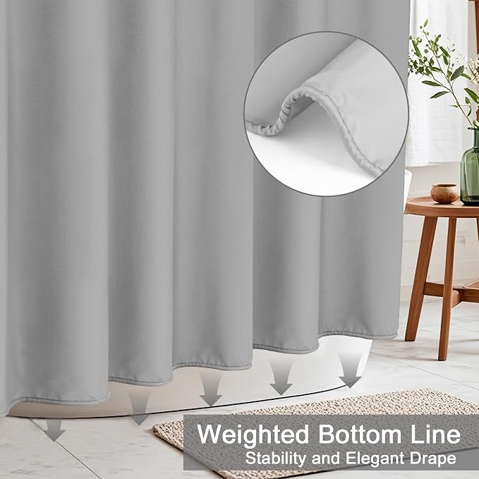 AooHome Fabric 48x72 Inch Small Shower Curtain, Stall Size Bathroom Curtain - Image 3
