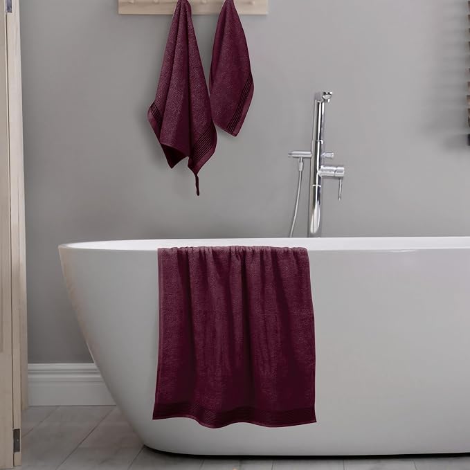 Belizzi Home Ultra Soft 3 Pack Cotton Towel Set, Contains a Bath Towel 28x55 - Image 4