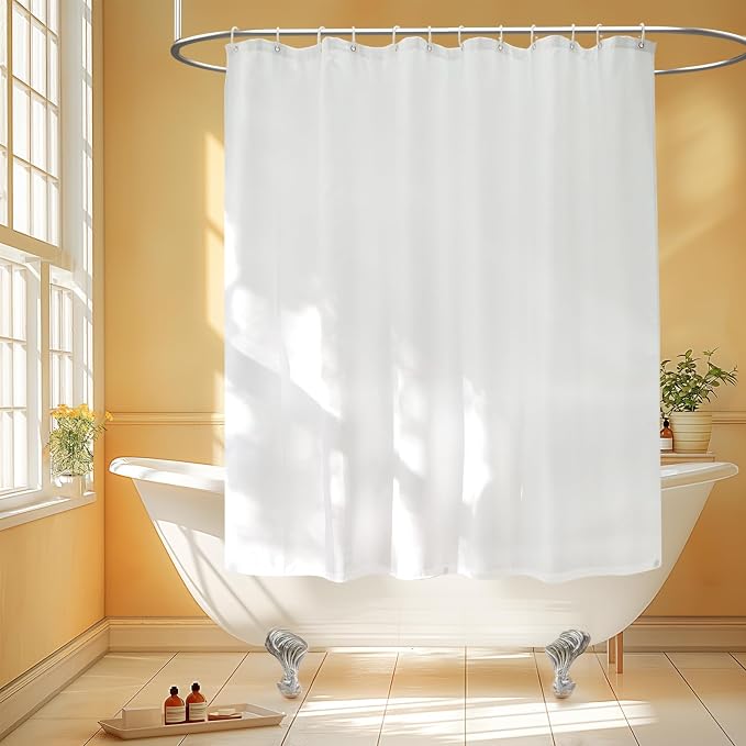 72 x 60 inch Short Fabric Shower Curtain Liner by Seenus