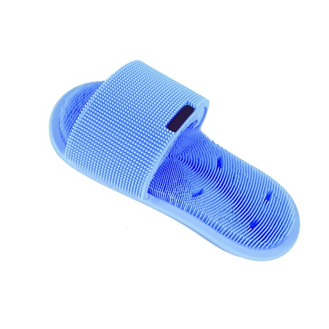 Shower Foot Scrubber with Non-Slip Suction Cups, Silicone Bristle Shower Foot by HIZOLVIO