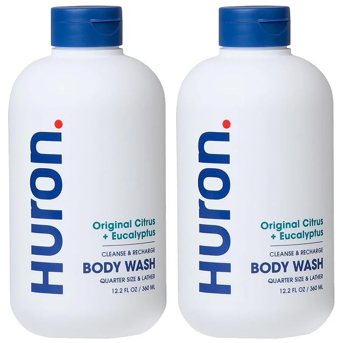 Huron Men’s Moisturizing Body Wash – Crisp & Invigorating Scent of Citrus by Huron