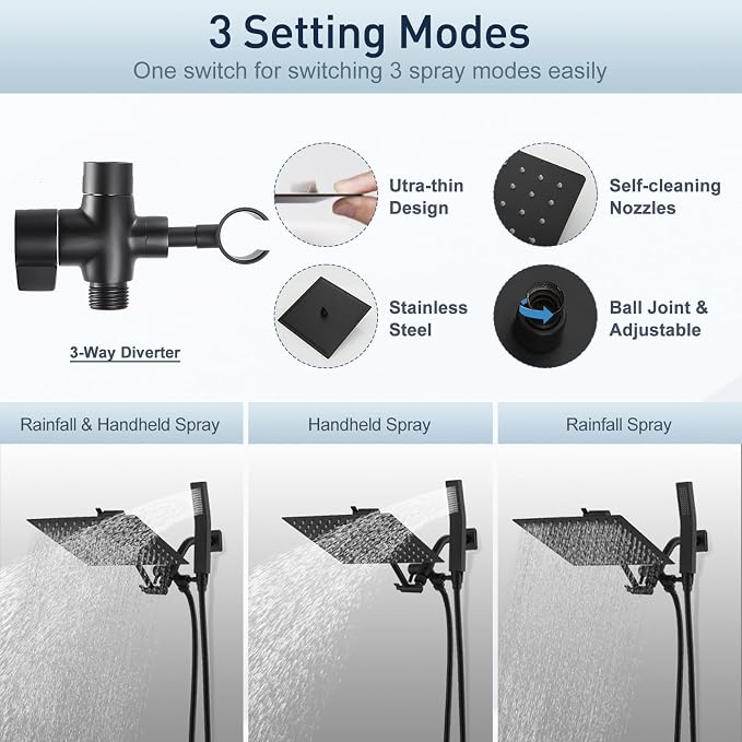 All Metal 10 Inch Rain Shower Head - Image 5