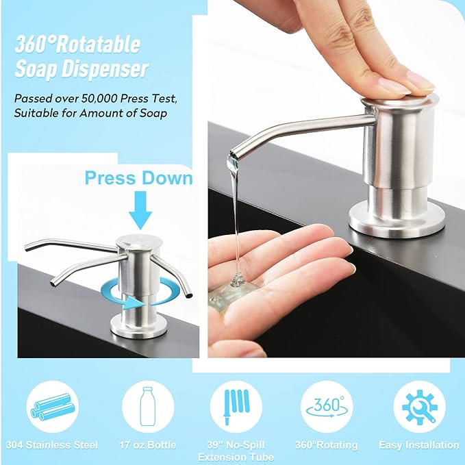 CREA Kitchen Sink Soap Dispenser Countertop - Image 2