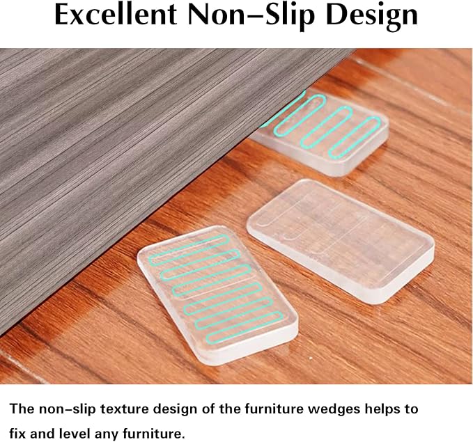 Plastic Shims 8 Pack Table Wedge Clear Toilet Shim, Levelers Adjustable Blocks - Image 4