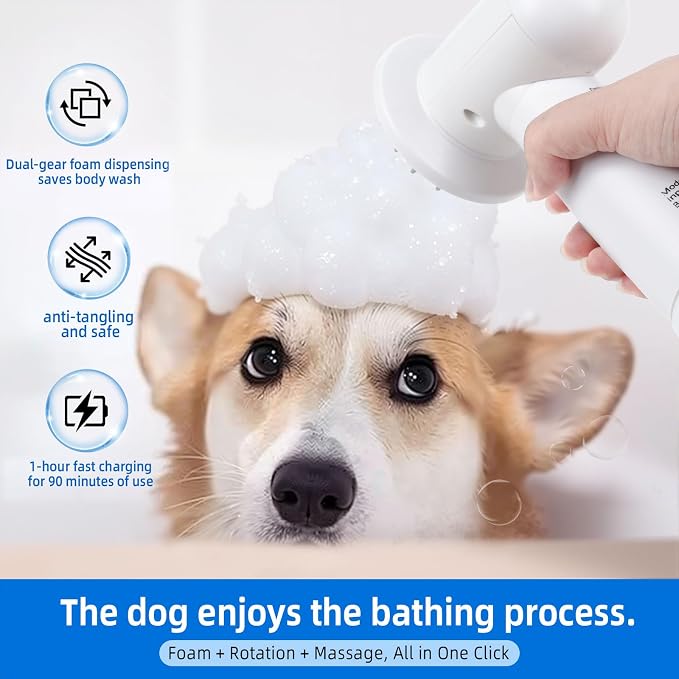 Electric Rotating Massage Dog Shampoo Spray Dispenser - Image 3