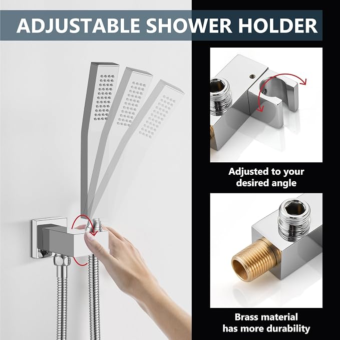 Aolemi Ceiling Mount Shower System Rain Shower Head - Image 4