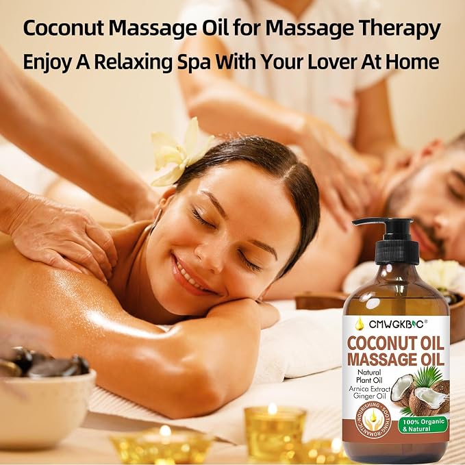 Coconut Oil Massage Oil for Massage Therapy- Relaxing Massage Oil, Carrier Oil - Image 3