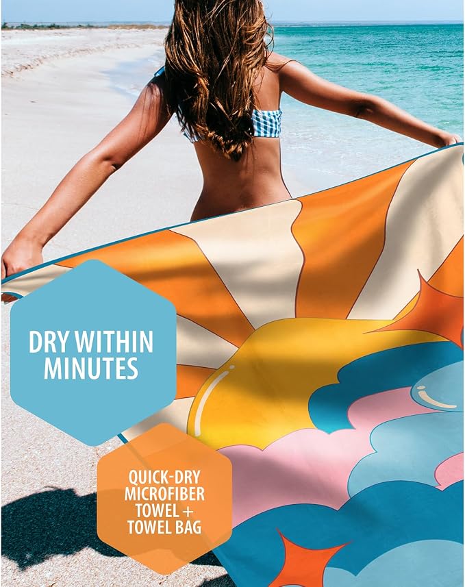 VENTURE 4TH Microfiber Beach Towel: Quick-Dry, Sandproof and Lightweight - Image 2