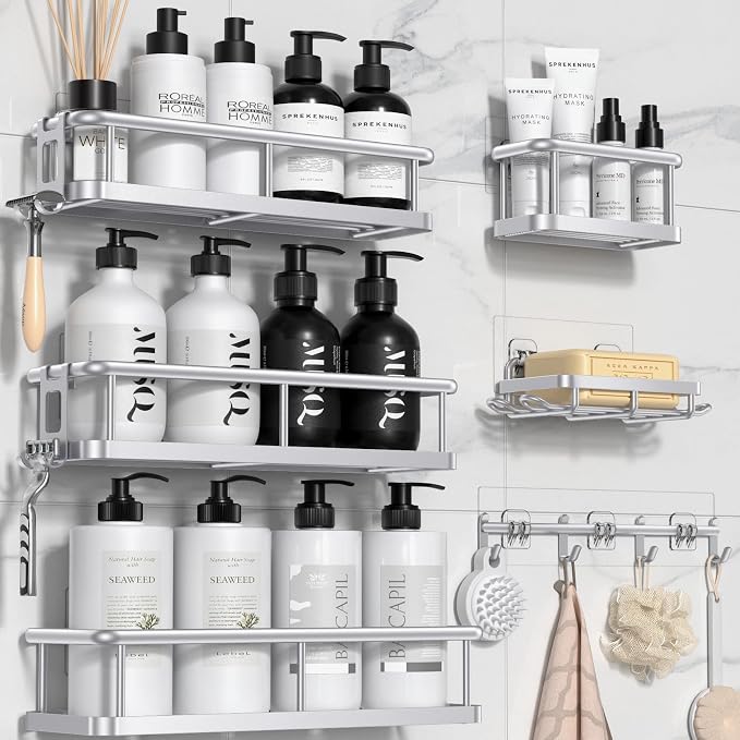 YASONIC Shower Caddy, 6 Pack Large Capacity Bath Organizer - Image 8