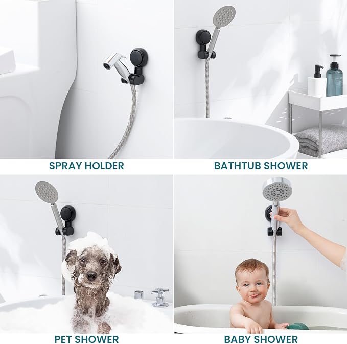 TAILI Shower Head Holder Suction Cup, Handheld Shower Head Bracket, Height - Image 8