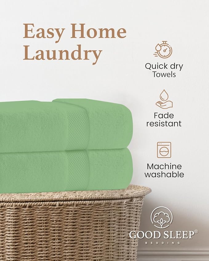 100% Cotton Bath Towels, Luxury 700 GSM Bath Towel, Highly Absorbent Bathroom - Image 4