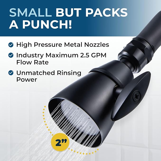 HammerHead Showers® Solid Metal 2 Inch High Pressure Shower Heads - Image 3