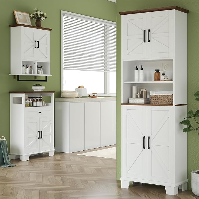 Farmhouse Bathroom Storage Cabinet - Image 7