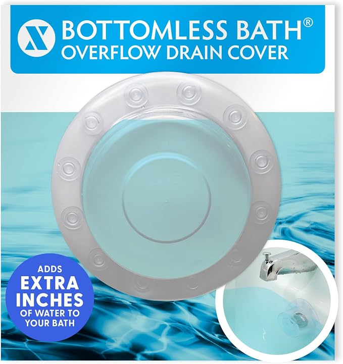 SlipX Solutions Bottomless Bath | Overflow Drain Cover by SlipXSolutions