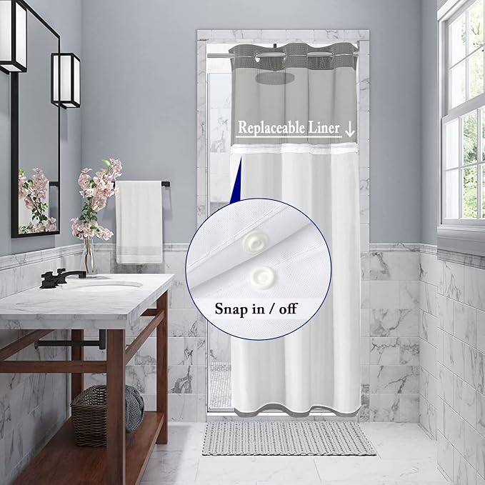 Gibelle Stall Small Shower Curtain 36x74, Waffle Weave Shower Curtain - Image 3