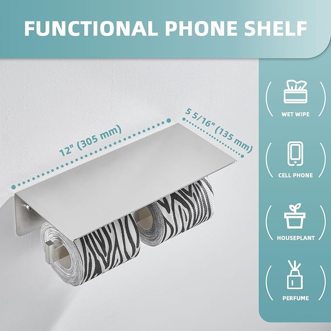 Angle Simple Bathroom Toilet Paper Holder, SUS 304 Stainless Steel Toilet - Image 6