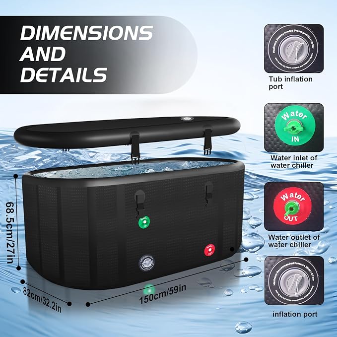 XXL Cold Plunge Tub for Athletes, Compatible - Image 2