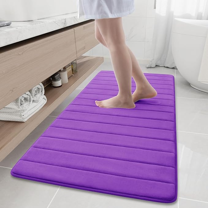 Buganda Memory Foam Bath Mat, Ultra Soft and Non-Slip Bathroom Rugs, Water by Buganda