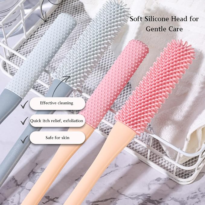 Toe Cleaning Brush with 15.7" Long Handle, Shower Foot Scrubber, No Bending - Image 5