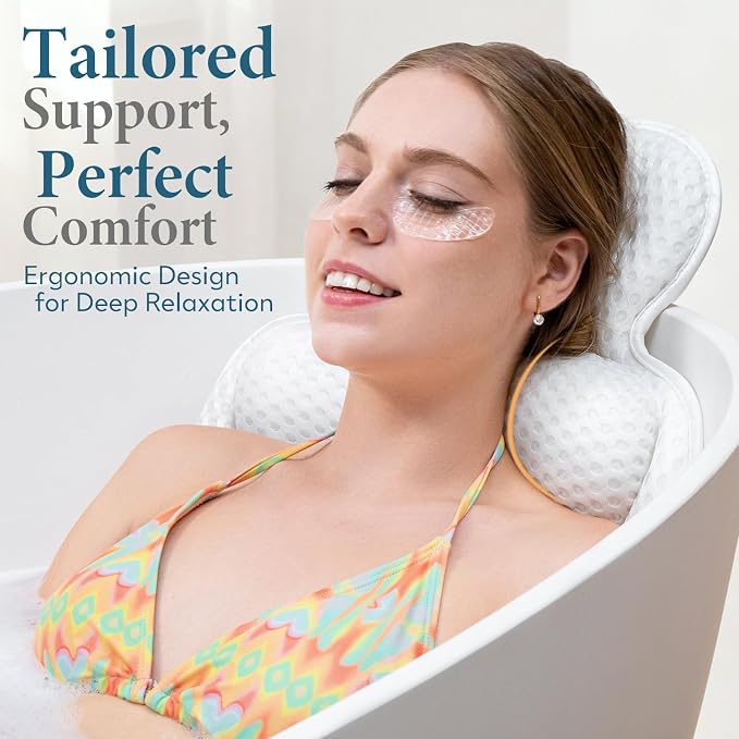Bath Pillows for Tub, Extra Large Bathtub Cushion for Head and Neck - Image 2