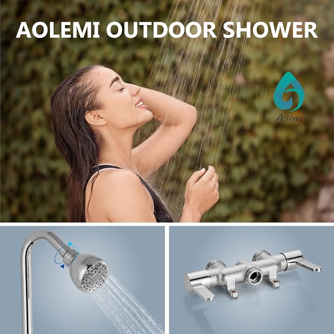 Aolemi Outdoor Shower Fixtures Kit Faucet System 3 Inch Center - Image 2