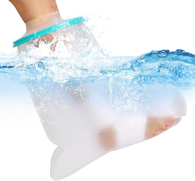 Cast Covers for Shower Foot Soft Green Adult, Waterproof Cast Cover/Bag - Image 2