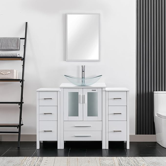 eclife 48" Modern Bathroom Vanity Sink Combo Freestanding Cabinet by eclife