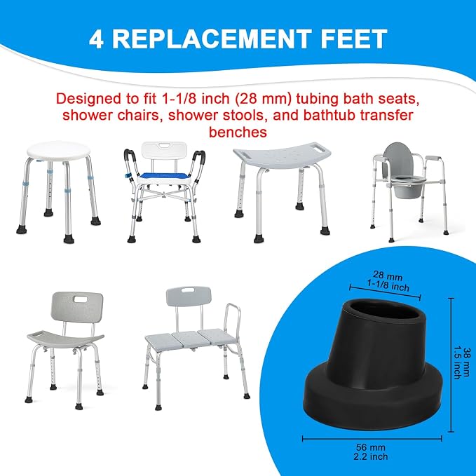 Supregear Shower Chair Leg Caps - Image 2