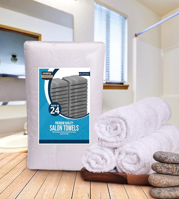 Utopia Towels, Salon Towel, 16 by 27 Inches, Highly Absorbent Cotton Towels - Image 6