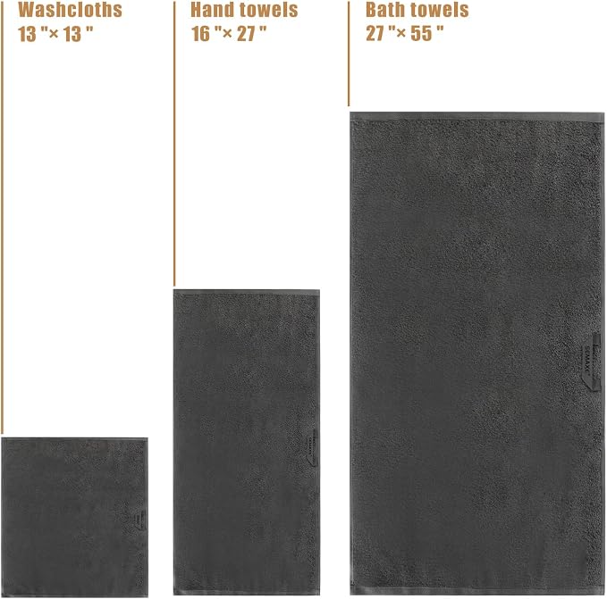 SEMAXE 18-Pack Bath Towel Set Include 6 Bath Towels, 6 Hand Towels, 6 Wash - Image 6