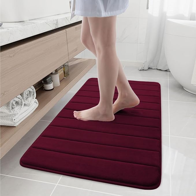 Buganda Memory Foam Bath Mat, Ultra Soft and Non-Slip Bathroom Rugs, Water by Buganda