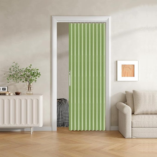 100% Blackout Fabric Folding Door Curtain by JILRON