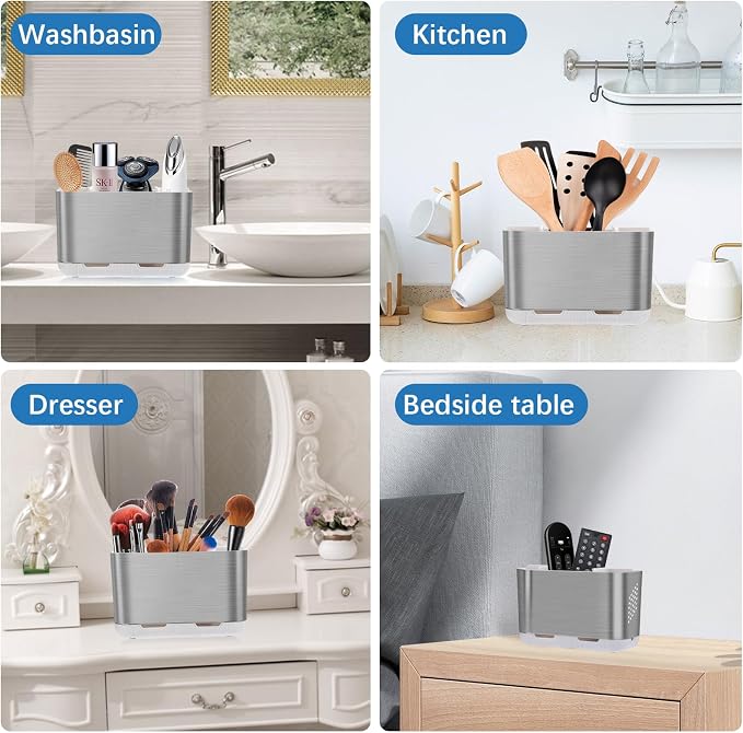 Toothbrush Holders for Bathroom Organizer Countertop, Detachable Anti-Slip - Image 7
