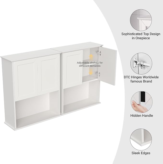 Bathroom Wall Cabinet Wooden - Image 8