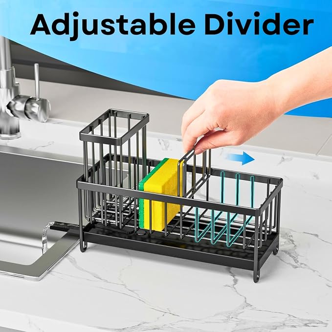 Matani Black Toothbrush Holder for Bathroom Sink, Countertop Organizer - Image 5