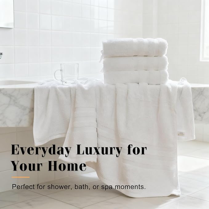 Bath Towel Set 4 Pack – 30×60 Large Cotton Towels, Thick & Highly Absorbent - Image 6