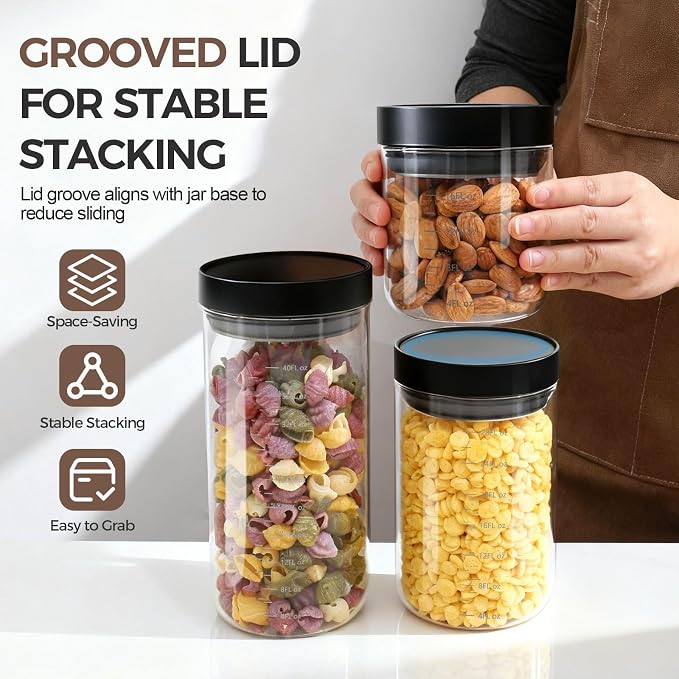 Danbark Set of 3 42oz Airtight Glass Storage Canisters - Image 5