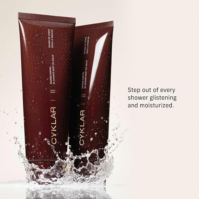 CYKLAR In-Shower Oil Balm. Sacred Santal Scented Hydrating Body Moisturizer - Image 3